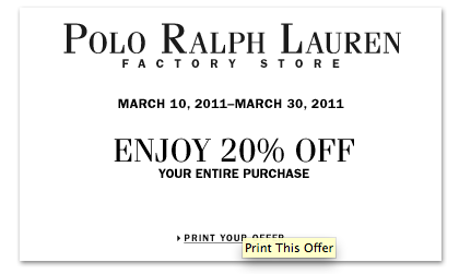 polo ralph lauren outlet discount code