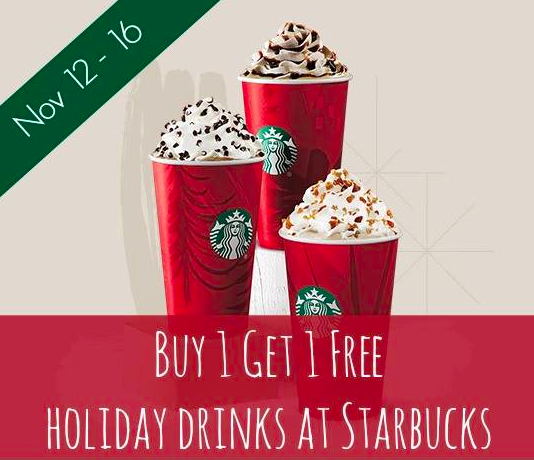 Starbucks Holiday BOGO