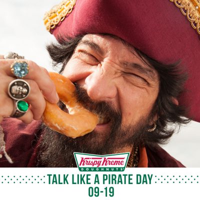 #TalkLikeAPirate On 9/19 For Free Krispy Kreme Doughnuts