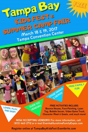 Free Tampa Bay Kids Fest & Summer Camp Fair